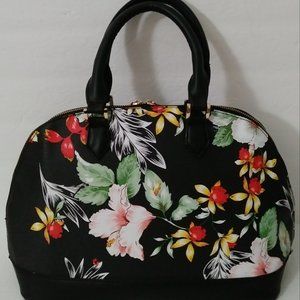 Imoshion Black Floral Colorful Handbag